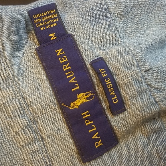 Rare! Ralph Lauren denim jean button down long sleeve shirt - Picture 4 of 10